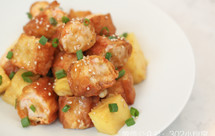 【0599】菠萝油条虾（无油版）<302小厨房>