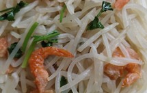 金钩银丝（干海米炒绿豆芽）