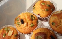 超级简单的加了全麦粉的坚果麦芬