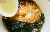 裙带菜煎蛋汤，好喝低脂，五分钟快手汤