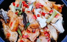 塔吉锅～焗三文鱼头