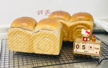 奶香黑米全麦吐司 少糖减肥养生面包 直接法