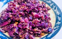 黑全麦粉蒸紫甘蓝