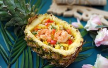 粒粒分明虾仁菠萝饭