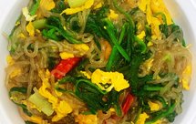 菠菜粉条炒鸡蛋