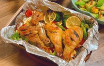 方便面调料秘制的柠檬烤鸡腿