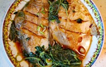 人气美食之米苋烧鲳鱼