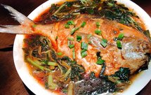 家烧鲳鱼红米苋