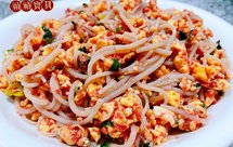 虾酱鹅蛋拌荞麦冷面