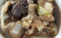 妈妈的家常菜~松蘑炖白菜(粉条豆腐粉皮)