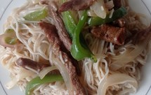 黑椒牛柳大米粉