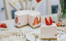 代糖低糖花生酱草莓慕斯生日蛋糕C51