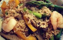 无油低卡糙米炒饭