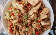 泰式鸡胸肉炒饭【糙米饭】【酸酸甜甜辣辣超好吃】