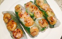 轻食主义:越南米粉皮鲜虾卷