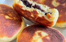 松软且韧糯的发面（奶酪）紫米饼——中式茶点和甜品（五十六）