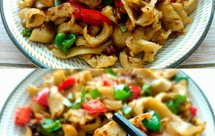 自制水面筋（谷朊粉）、青椒炒面筋