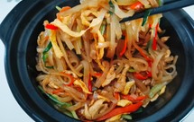 鸡胸肉丝干炒河粉