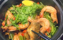 超级下饭的鲈鱼明虾煲