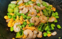 高考营养健康菜：毛豆米炒青虾仁黄瓜鸡蛋