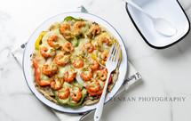 蒜香黑胡椒小龙虾披萨