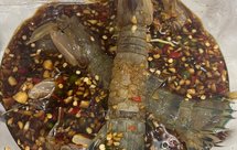 生呛虾，皮皮虾，三文鱼