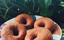 紫薯小麦胚芽芝麻贝果