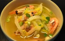 北极虾大白菜汤