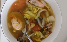 （减脂）（快手）娃娃菜平菇北极虾番茄汤（无油）