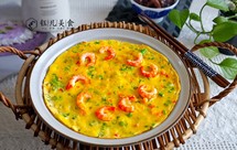 超好吃的北极虾营养早餐饼