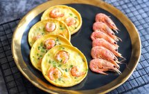 北极甜虾鸡蛋饼