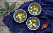 桂花栗子藕粉圆子羹