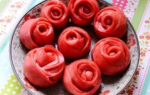 红曲米玫瑰花馒头