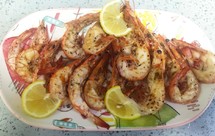 柠檬黑胡椒香煎大海虾