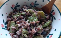 [纯素Vegan］老豆角焖三色糙米饭