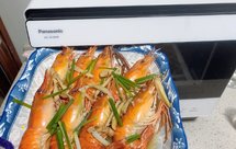 清蒸海虾#松下JK180蒸烤二合一