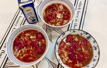 桂花红曲醪糟丸子炖蛋