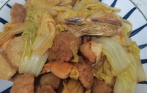 大白菜炒虾