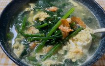 菠菜虾米鸡蛋汤