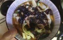 酸汤虾米鸡蛋面