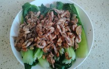 低脂晚餐虾米蒸油菜