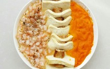 低脂无油金沙咸蛋黄虾仁豆腐蒸蛋（减脂餐第41道）豆腐第1道花样做法