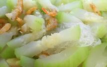 节瓜虾米粉丝煲