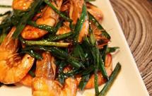 韭菜香爆海白虾