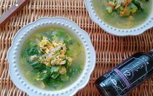 奶白菜蛤蜊肉蛋花汤