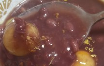 红豆沙桂花丸子