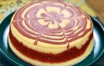 斑马纹戚风蛋糕——红曲米版