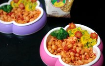 姐姐妹妹の番茄红虾烩意面+田园厚蛋烧（糖宝贝特约菜谱）