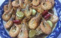 酱烧南美白对虾