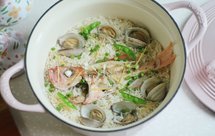 大眼鱼蛤蜊饭【北鼎珐琅锅电磁炉版】
